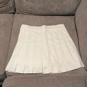 White Pleated Skirt